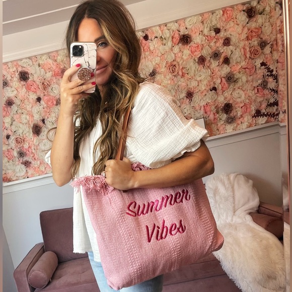 Pink Summer Vibes Tote Bag - Picture 5 of 5